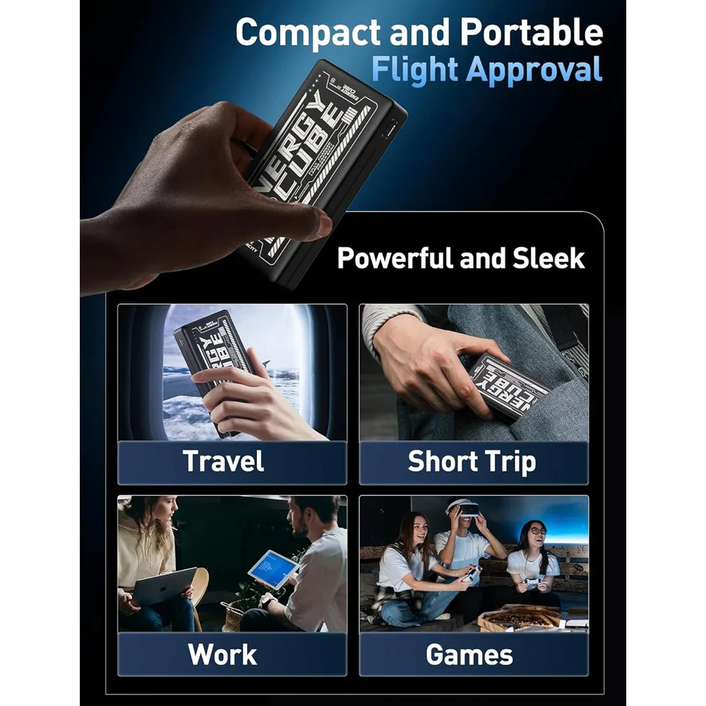 MOVE SPEED Laptop Portable Charger Power Bank 20000mAh 65W (YSPBE20-65)-Black - Image 4