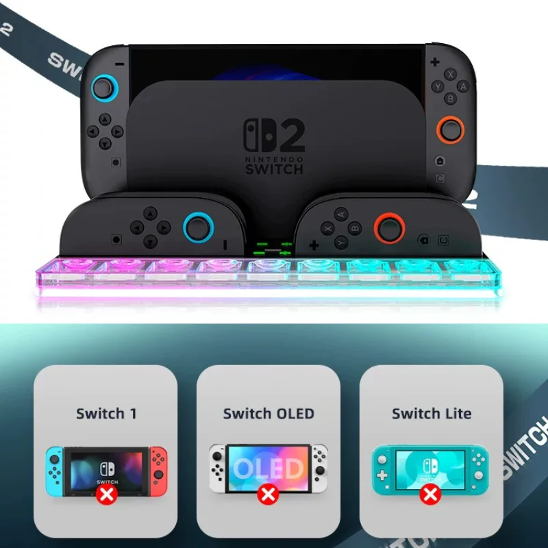Nintendo Switch 2 (2025) - Multi-Functional Joy-Con Charging Dock with Game Card Storage - Image 2