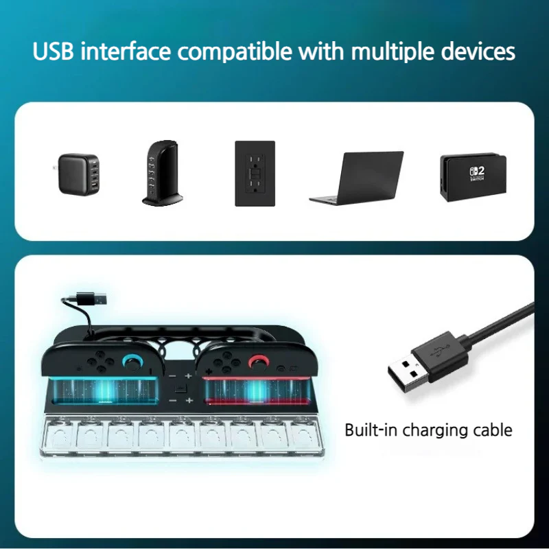 Nintendo Switch 2 (2025) - Multi-Functional Joy-Con Charging Dock with Game Card Storage - Image 4
