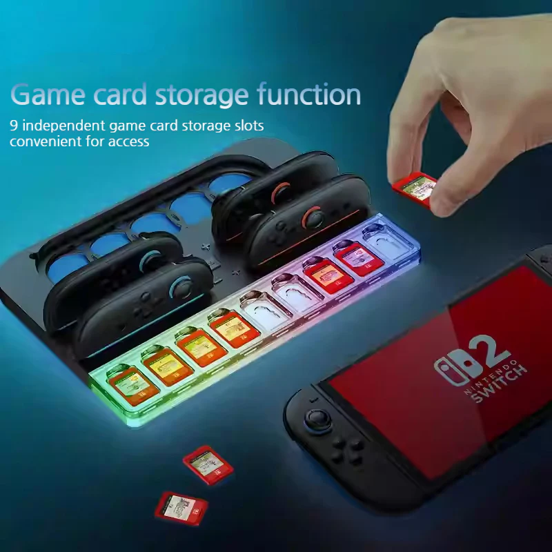 Nintendo Switch 2 (2025) - Multi-Functional Joy-Con Charging Dock with Game Card Storage - Image 6