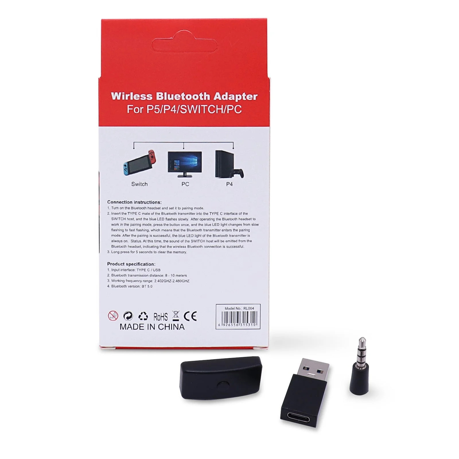 Nintendo Switch Lite PS4 PS5 PC Phone Audio Bluetooth 5.0 Adapter Converter Bluetooth Speaker Headset Earphone - Image 2