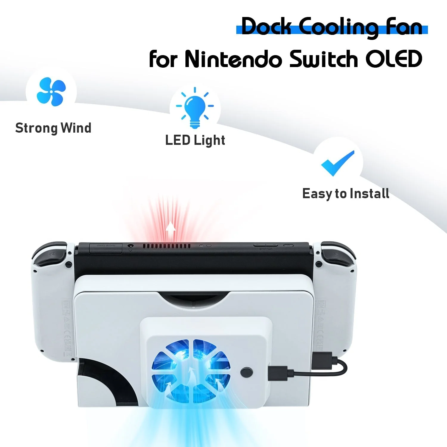 Nintendo Switch OLED Dock Cooling Fan Stand - Image 14