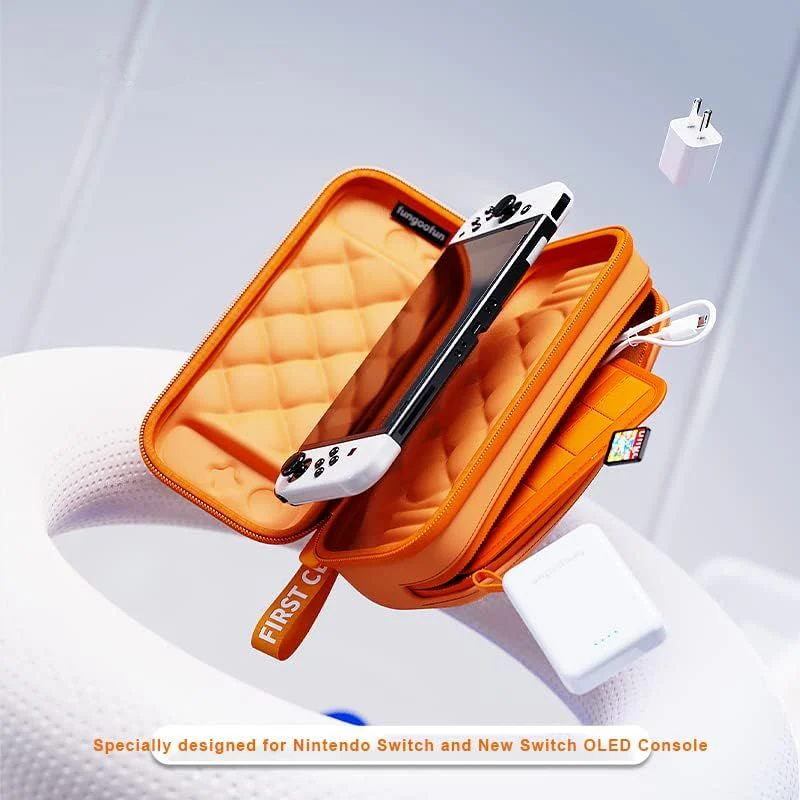 Nintendo Switch OLED & Lite - Fungoofun Shockproof Travel Shell Pouch Storage Hard Bag - Image 3