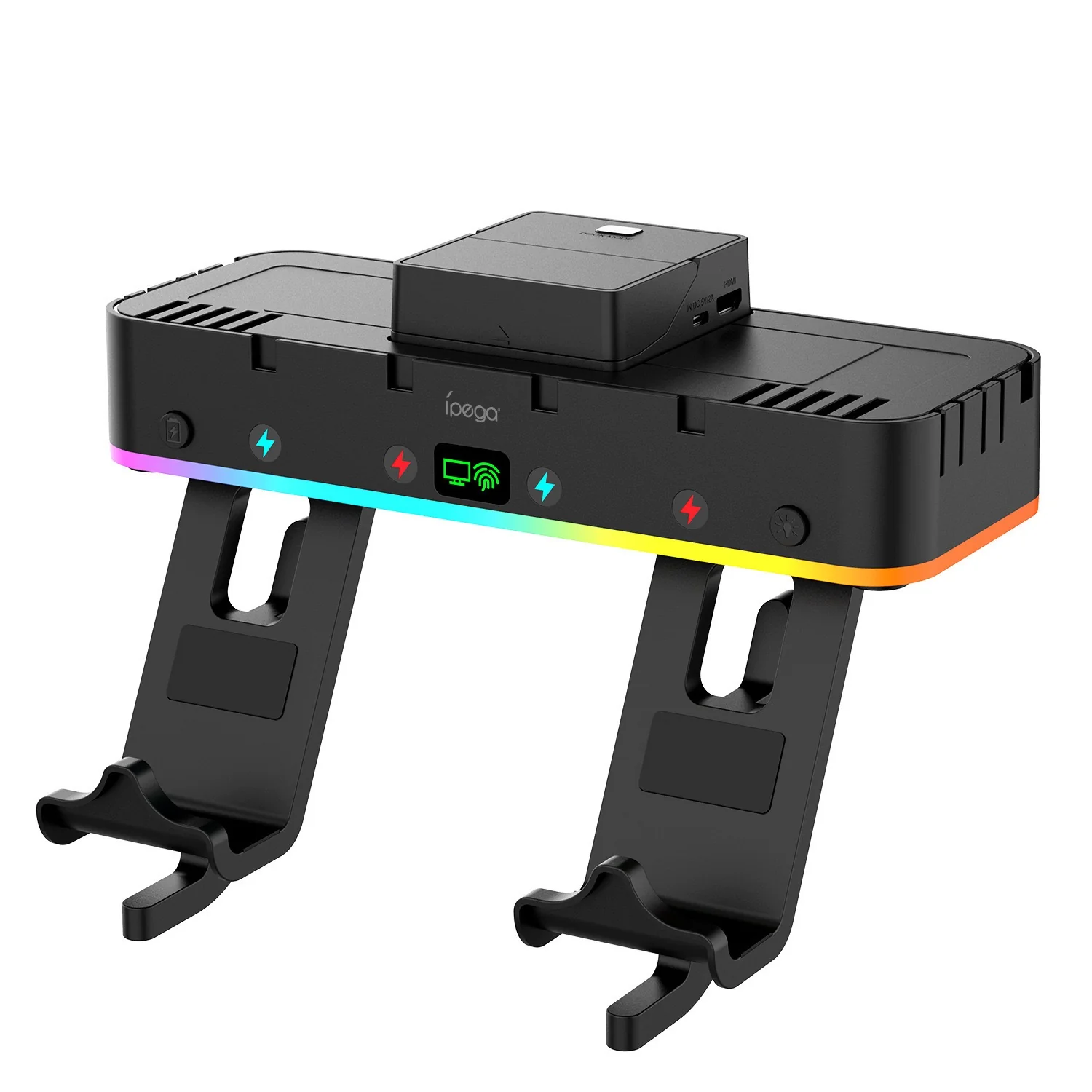 Nintendo Switch & OLED - Multi-functional RGB Wall Mount Stand Handle Hanger Bracket Charging Dock - Image 4