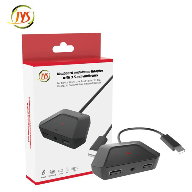Nintendo Switch/PS3/PS4/Xbox Multifunctional Keyboard and Mouse Converter Adapter with 3.5mm Audio Headset - Image 3