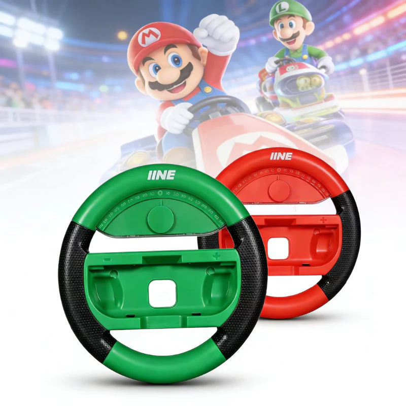 Nintendo Switch/Switch OLED - IINE Mario Steering Wheel Grips (1 Pair)