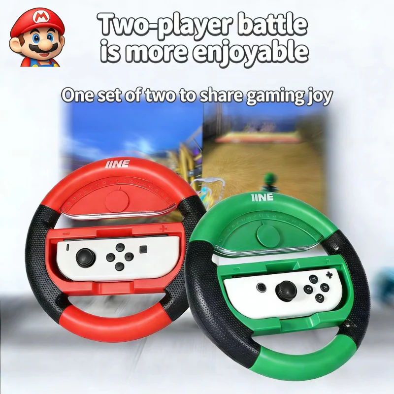 Nintendo Switch/Switch OLED - IINE Mario Steering Wheel Grips (1 Pair) - Image 3
