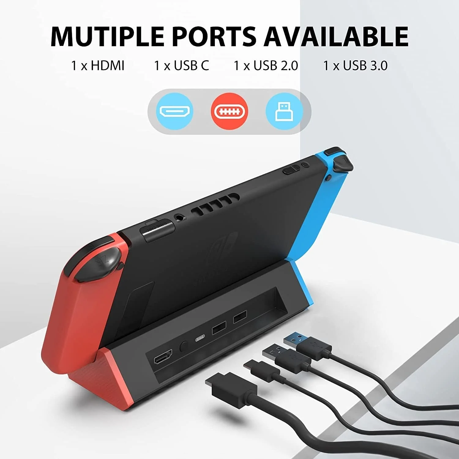 Nintendo Switch/Switch OLED Portable Dock 4K HDMI Adapter Extension USB HUB