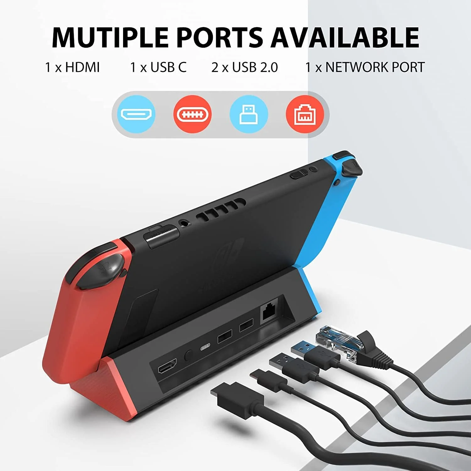 Nintendo Switch/Switch OLED Portable Dock 4K HDMI Adapter Extension USB HUB - Image 8
