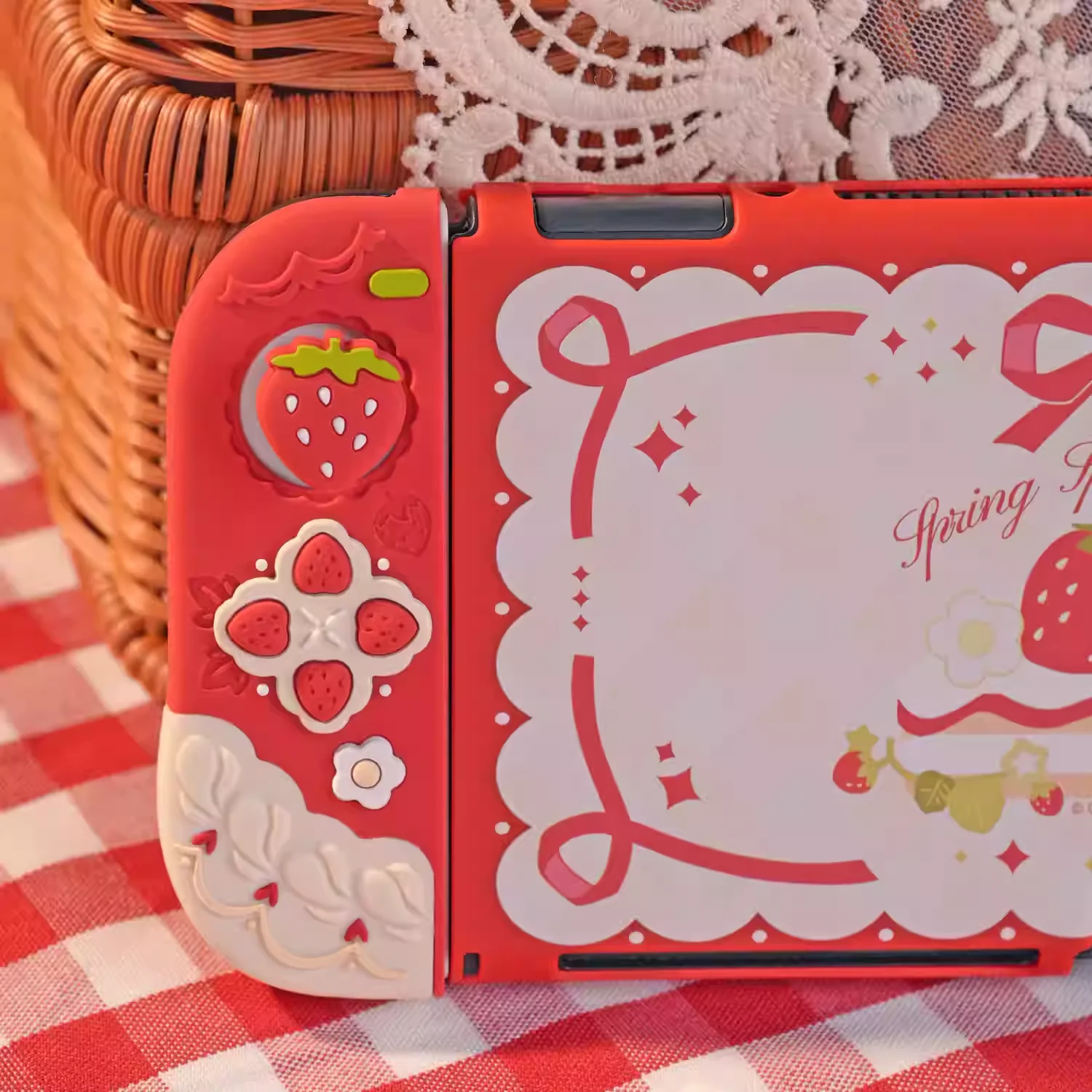 Nintendo Switch /Switch OLED/Switch 2 (2025) - Cute Strawberry Silicone Protective Cover Case - Image 7