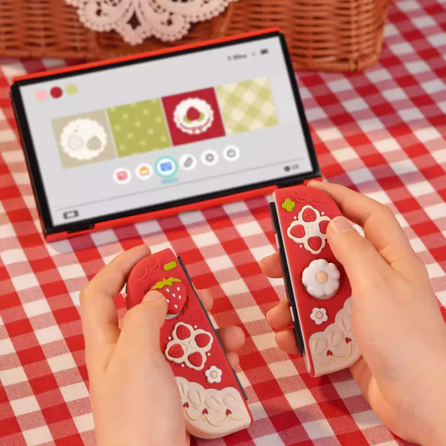 Nintendo Switch /Switch OLED/Switch 2 (2025) - Cute Strawberry Silicone Protective Cover Case - Image 8