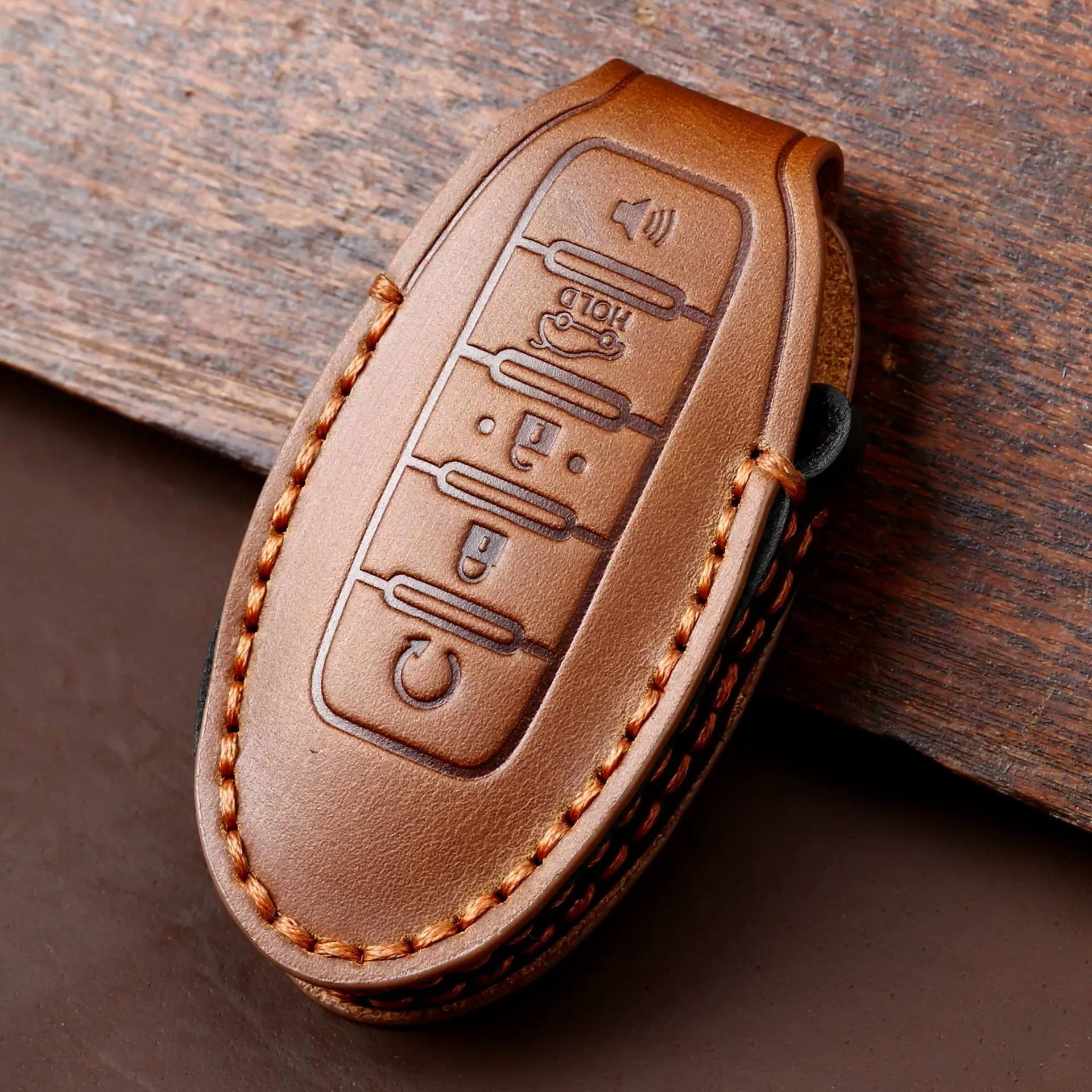 Nissan Handcrafted Genuine Leather Car Key Fob Case Cover For Altima, Rogue, Sentra, Pathfinder, Frontier, Maxima, Titan, Murano, Kicks, Juke, Qashqai, X-Trail - Image 15