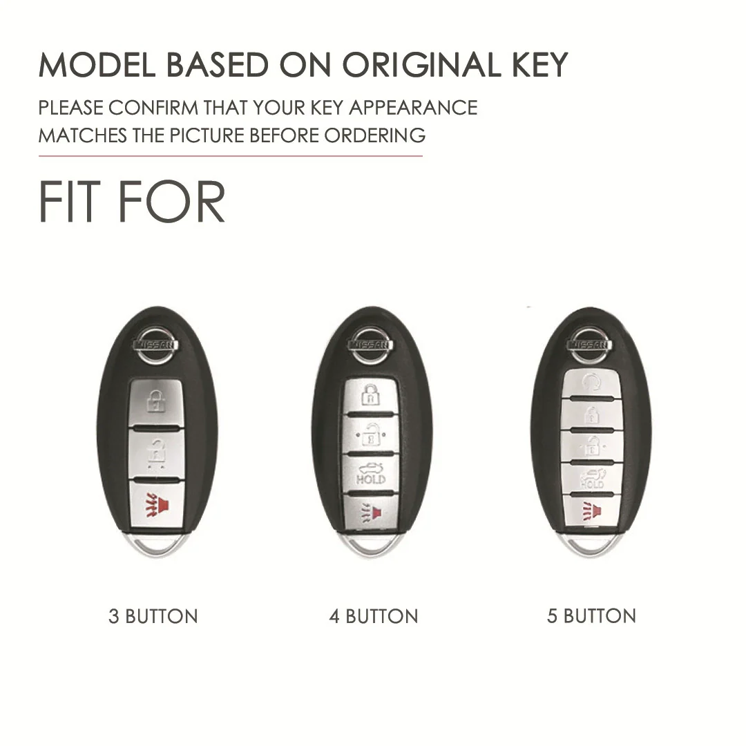 Nissan Handcrafted Genuine Leather Car Key Fob Case Cover For Altima, Rogue, Sentra, Pathfinder, Frontier, Maxima, Titan, Murano, Kicks, Juke, Qashqai, X-Trail - Image 2
