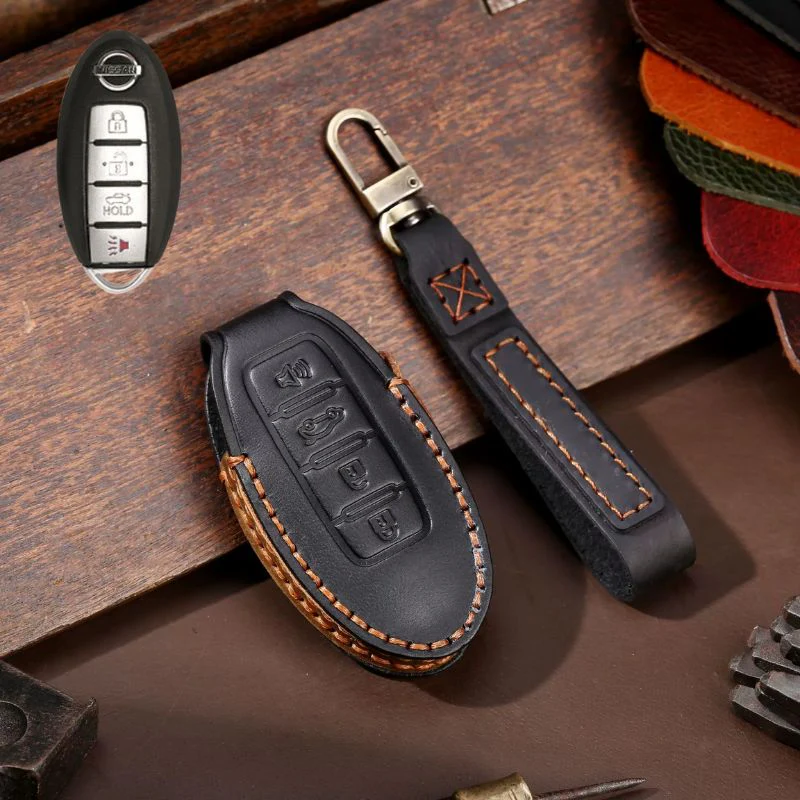 Nissan Handcrafted Genuine Leather Car Key Fob Case Cover For Altima, Rogue, Sentra, Pathfinder, Frontier, Maxima, Titan, Murano, Kicks, Juke, Qashqai, X-Trail - Image 7