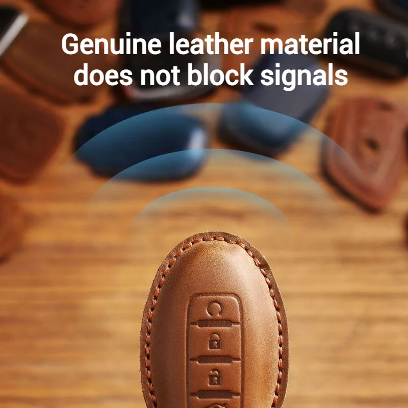 Nissan Handcrafted Genuine Leather Car Key Fob Case Cover For Pathfinder, Murano, Micra, Altima, Sentra, Note, Juke, Armada, Qashqai - Image 6