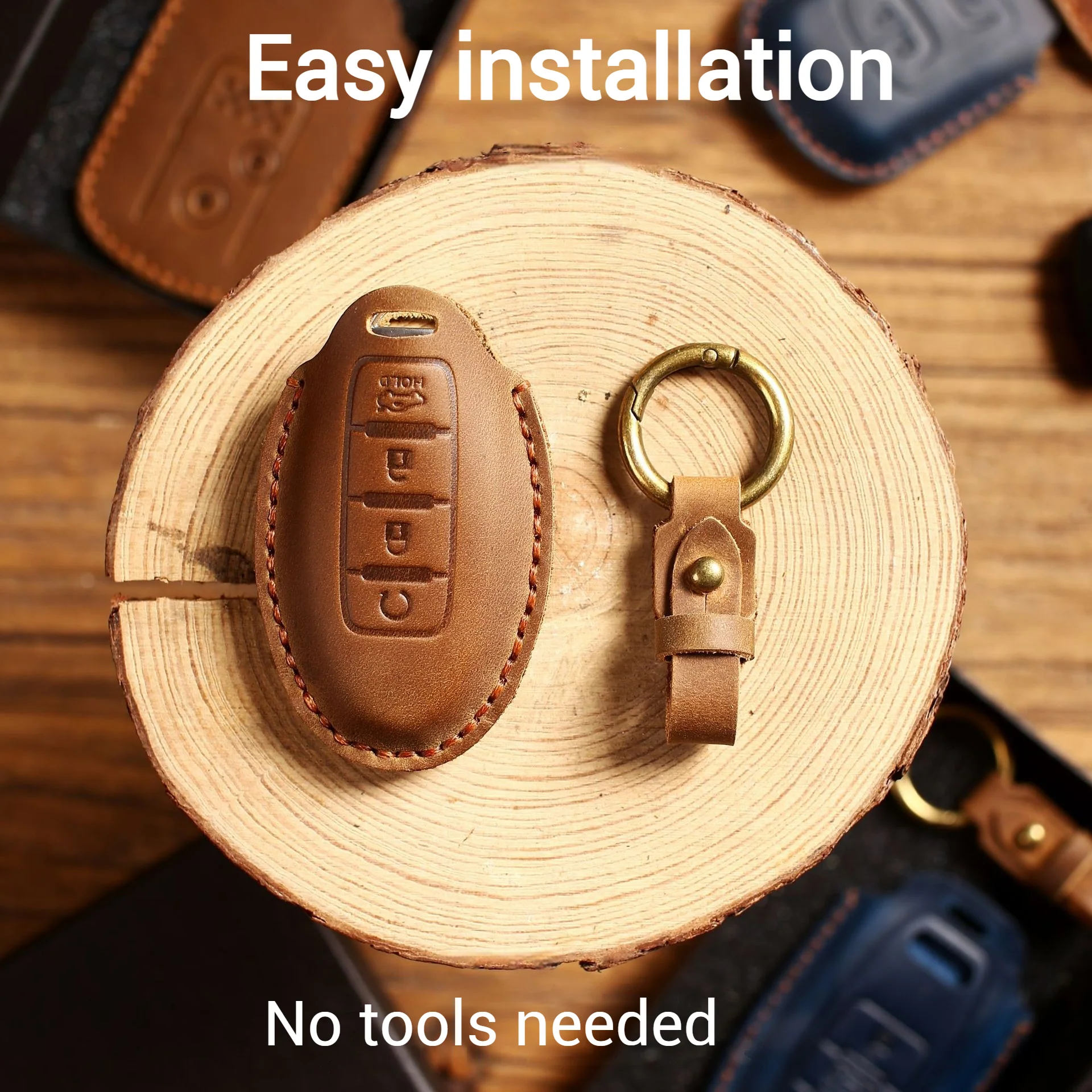 Nissan Handcrafted Genuine Leather Car Key Fob Case Cover For Pathfinder, Murano, Micra, Altima, Sentra, Note, Juke, Armada, Qashqai - Image 7