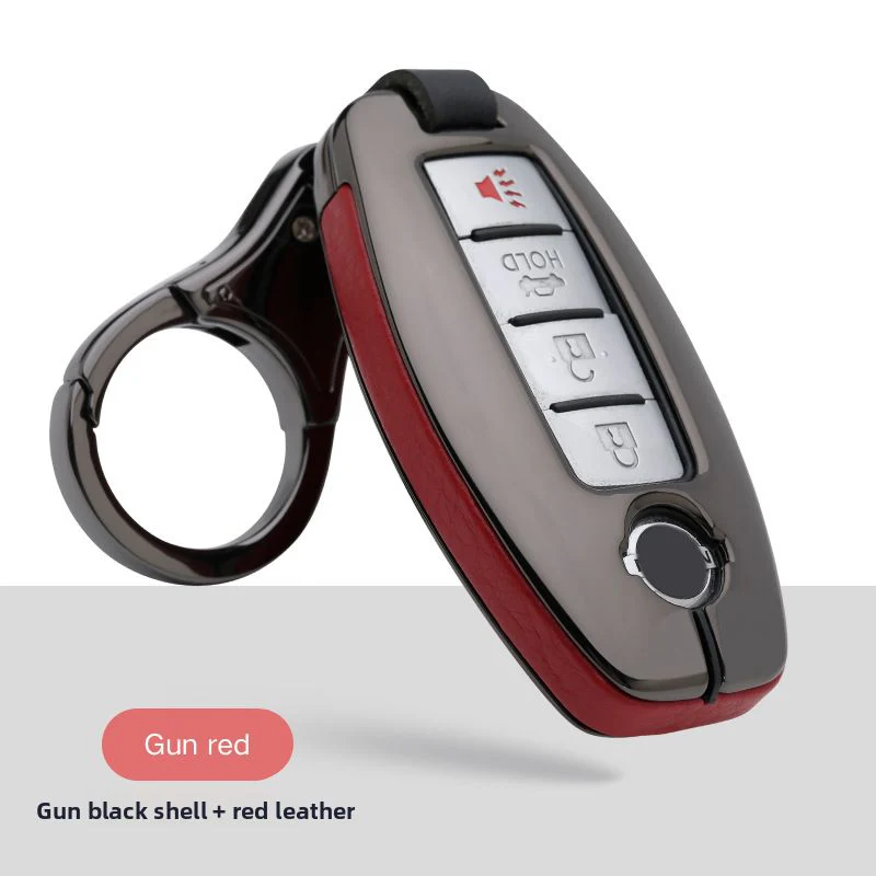 Nissan Zinc Alloy + PU Leather Car Key Fob Case Cover For Serena, Elgrand, Skyline, X-Trail, NoteCube, March - Image 9