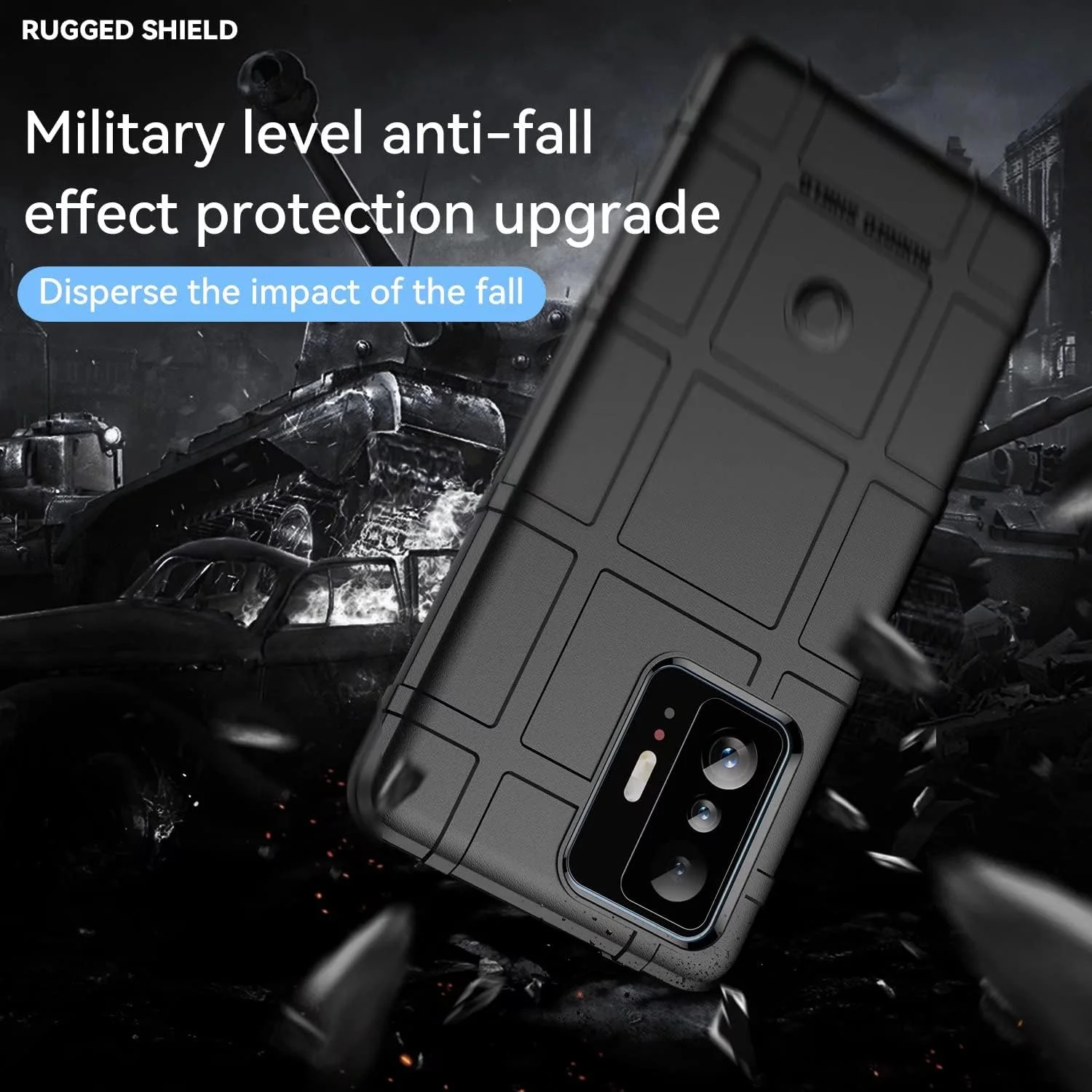 Nokia C3 - Shield Shockproof Rugged Heavy Duty Case With 2PC 9H Tempered Glass Screen Protector - Image 10