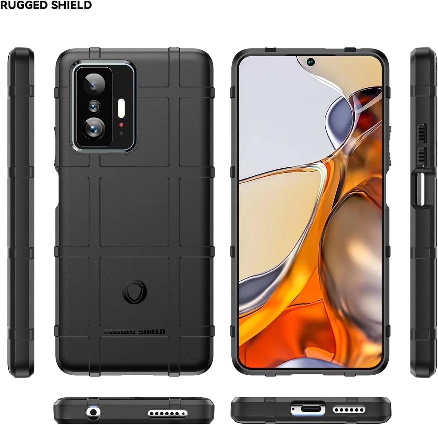 Nokia C3 - Shield Shockproof Rugged Heavy Duty Case With 2PC 9H Tempered Glass Screen Protector - Image 3