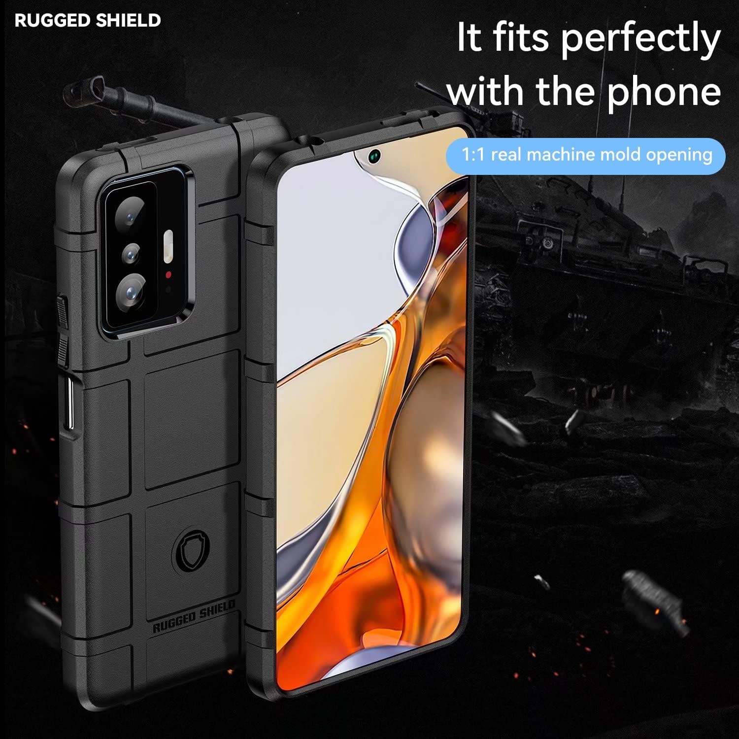 Nokia C3 - Shield Shockproof Rugged Heavy Duty Case With 2PC 9H Tempered Glass Screen Protector - Image 4