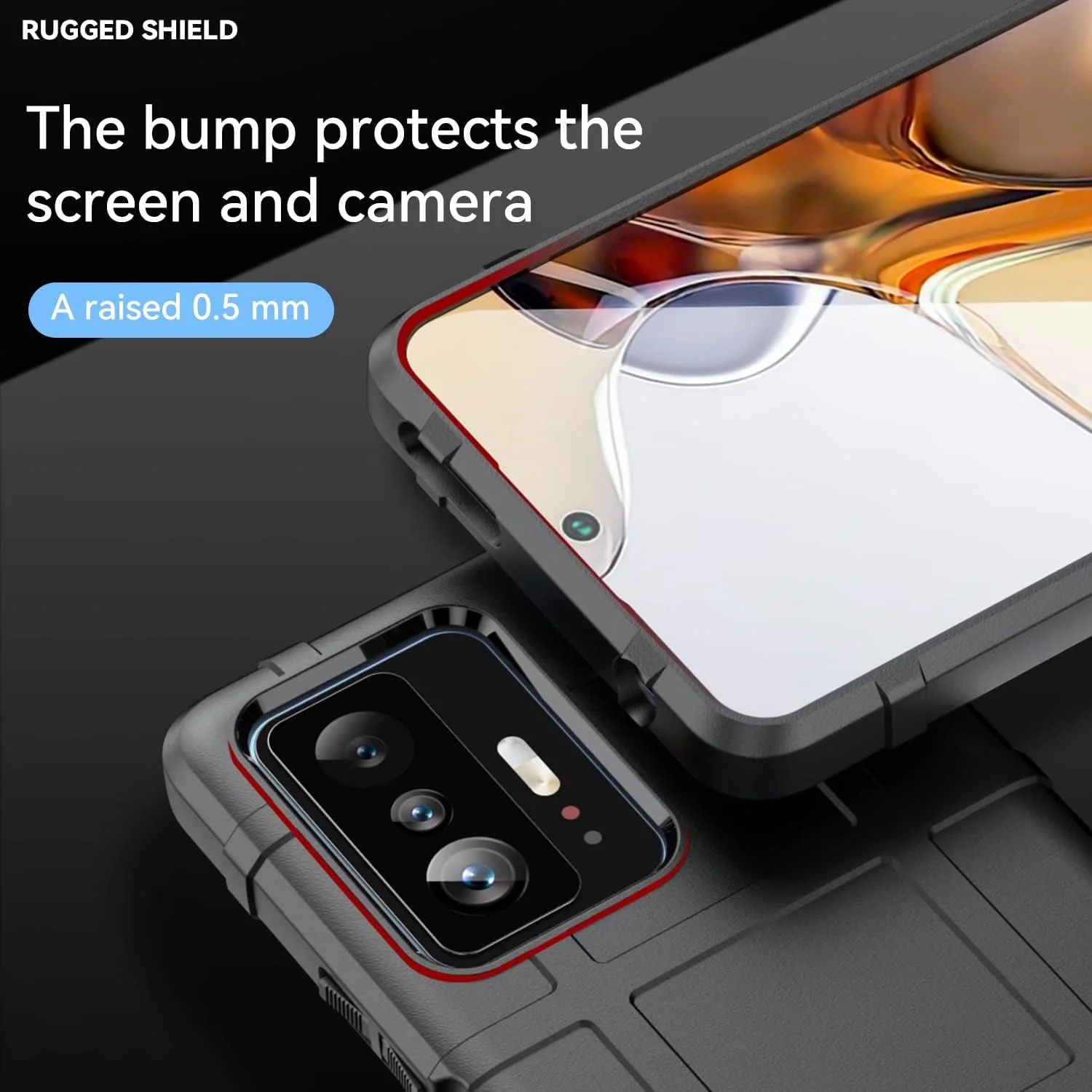 Nokia C3 - Shield Shockproof Rugged Heavy Duty Case With 2PC 9H Tempered Glass Screen Protector - Image 6