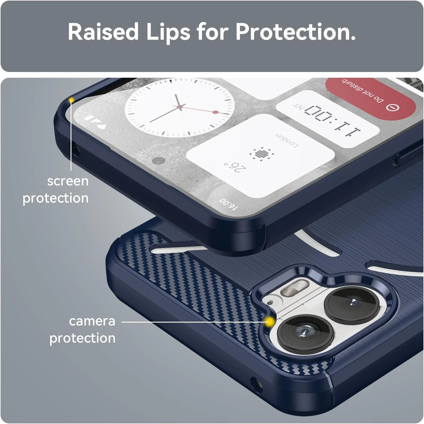 Nothing Phone 2 - Shield Shockproof Rugged Heavy Duty Case With 2PC Tempered Glass Screen Protector - Image 3