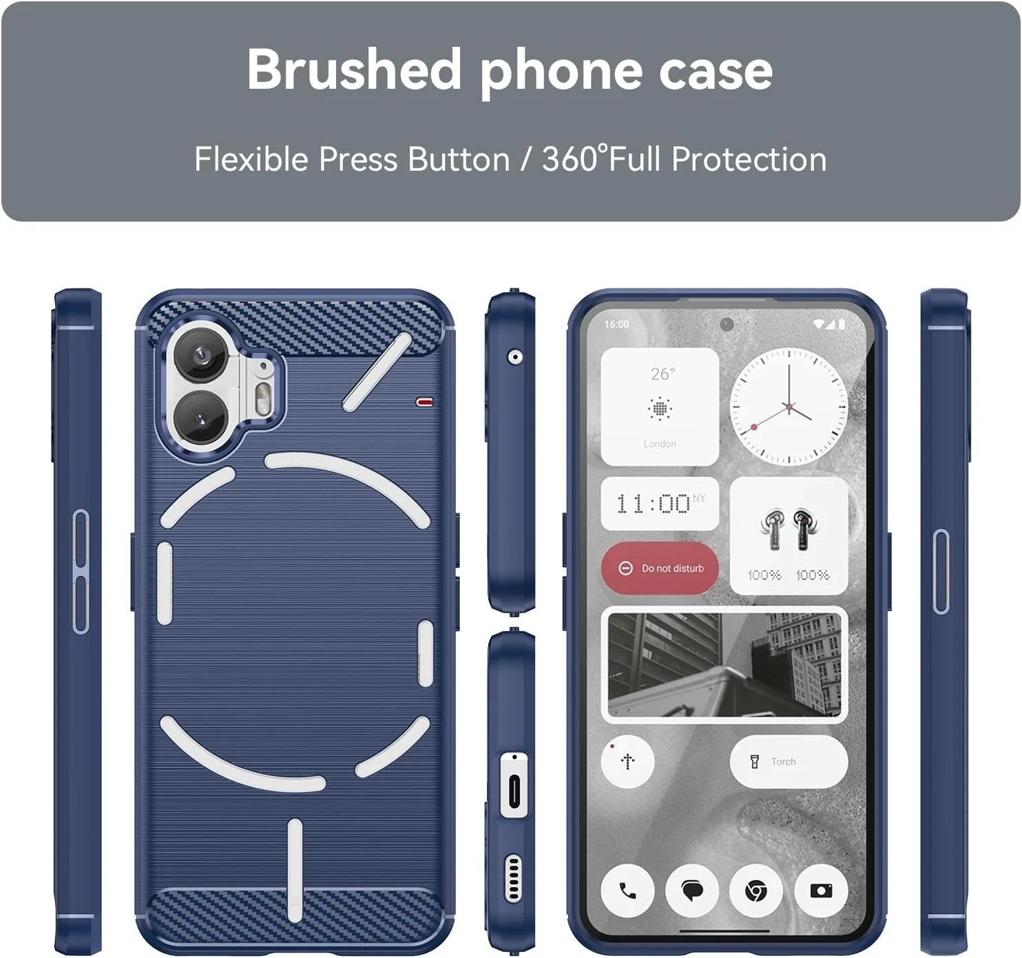 Nothing Phone 2 - Shield Shockproof Rugged Heavy Duty Case With 2PC Tempered Glass Screen Protector - Image 8