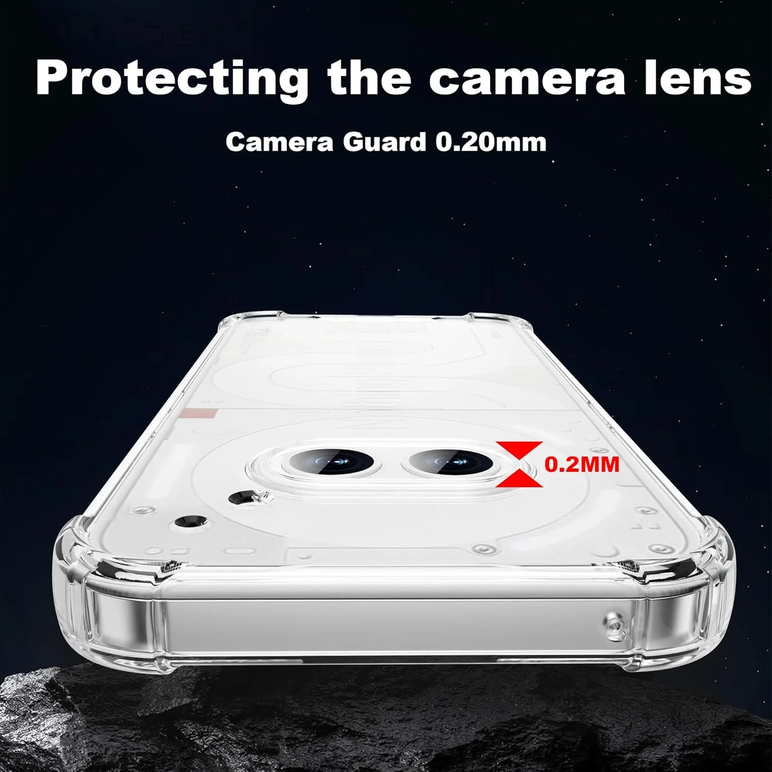 Nothing Phone (2a) - AirPillow Cushion Transparent Soft Clear TPU Four Corners Protective Case With 2PC 9H Tempered Glass Screen Protector - Image 2