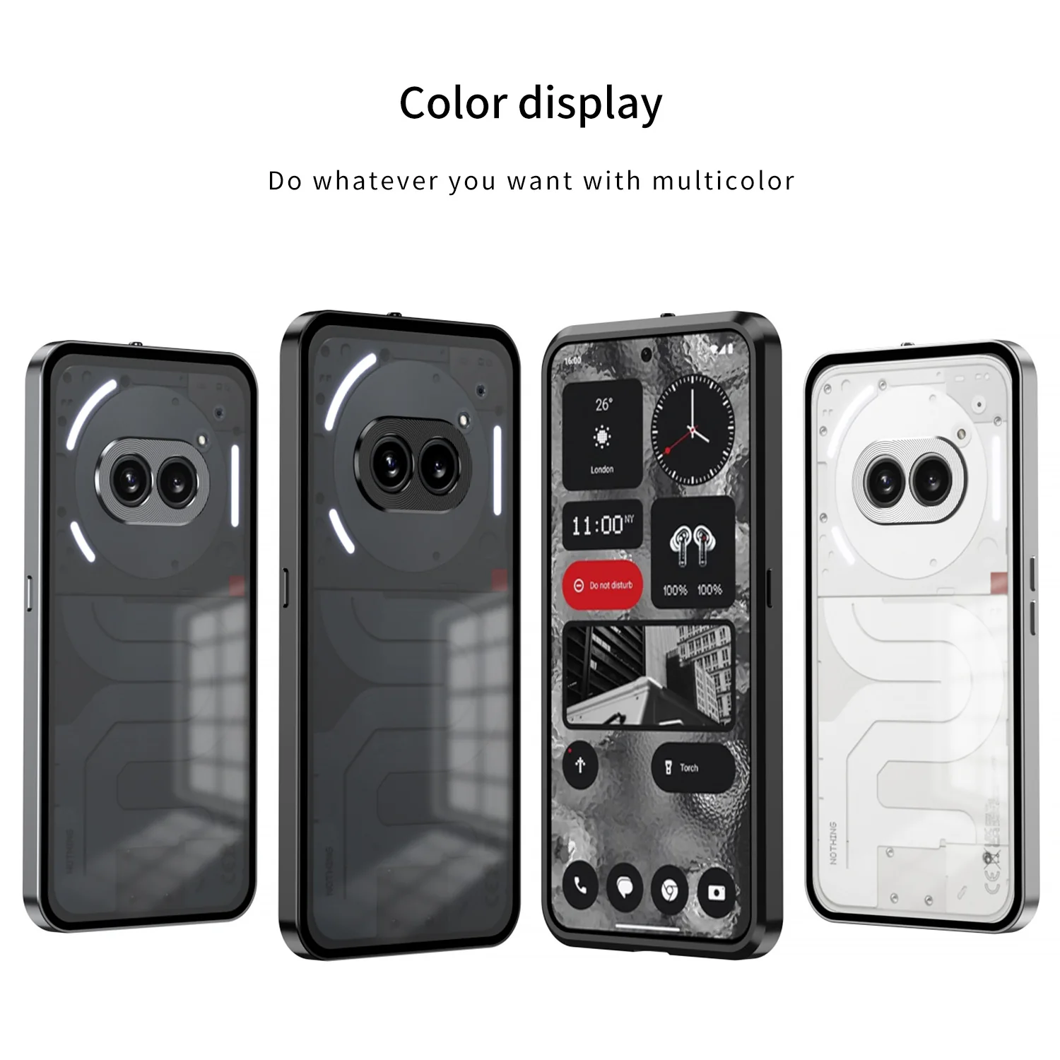 Nothing Phone (3a)/Pro Metal Frame Snap-On Acrylic Phone Case - Image 9
