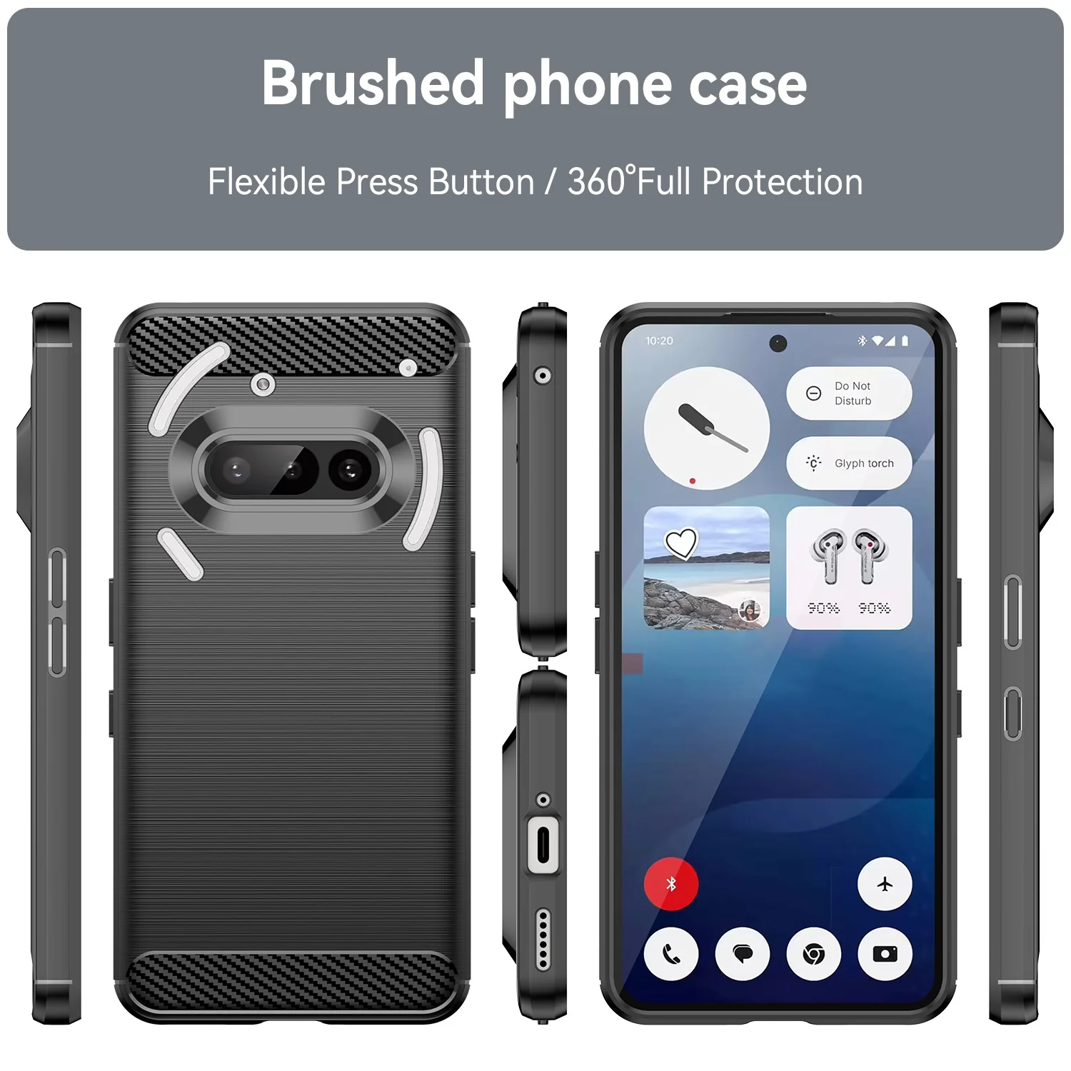 Nothing Phone (3a)/Pro Soft Silicone Shockproof Full-Cover Protective Case - Image 8