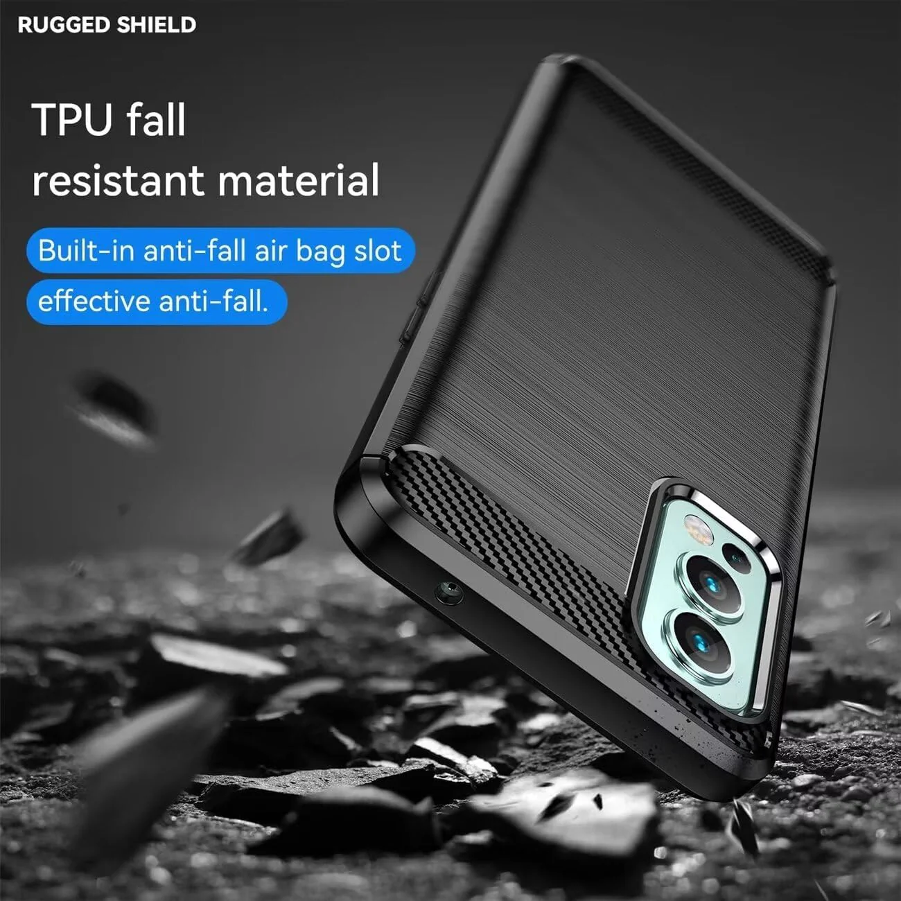 OnePlus 1+Nord 2 5G - Shield Shockproof Rugged Heavy Duty Case With 2PC 9H Glass Screen Protector - Image 5