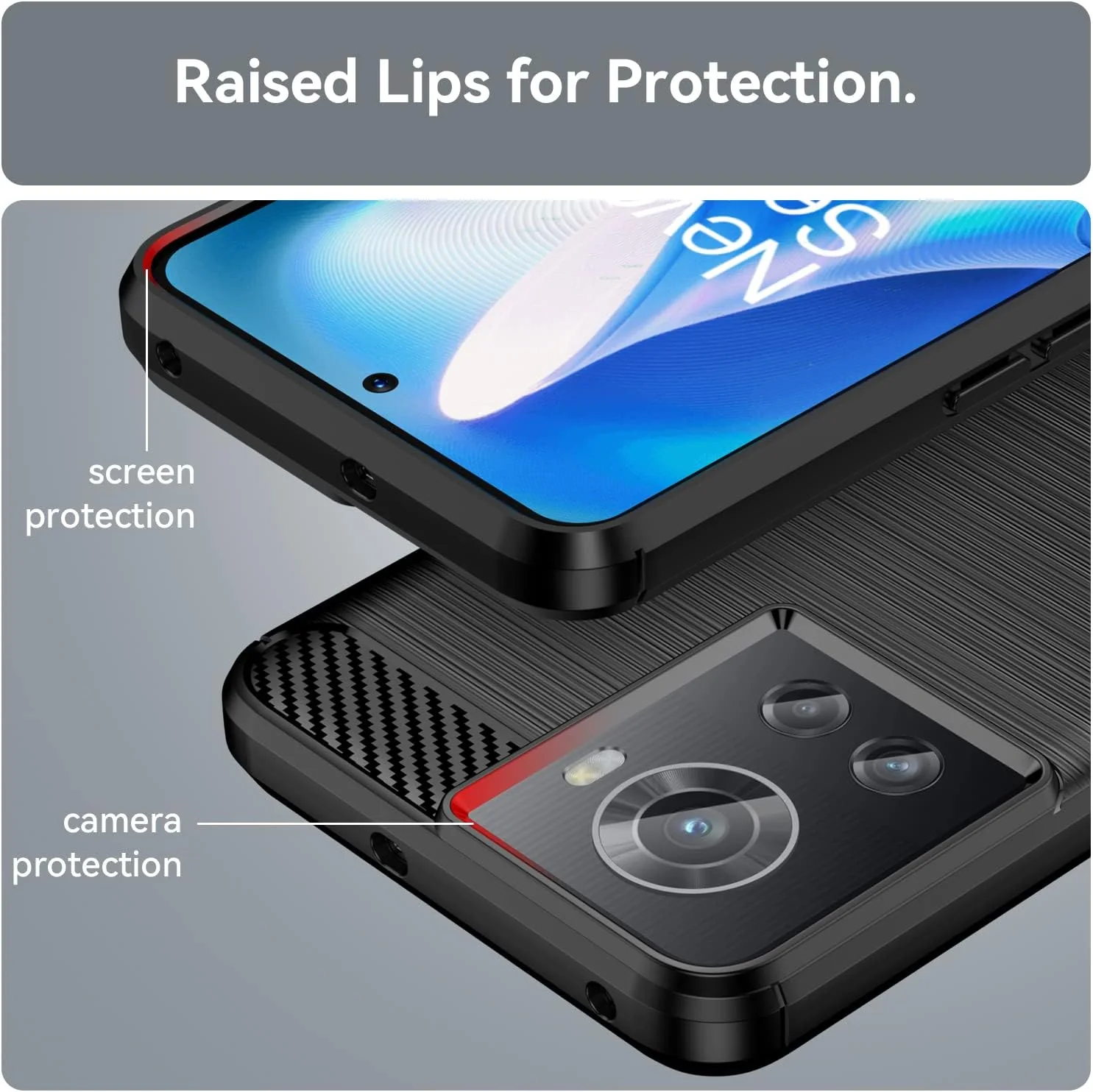 OnePlus 10R - Shield Shockproof Rugged Heavy Duty Case With 2PC 9H Glass Screen Protector - Image 3