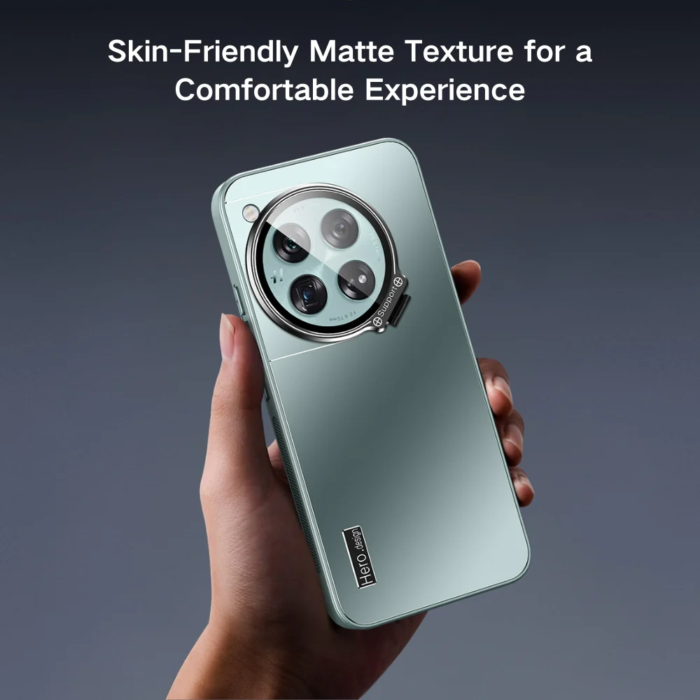 OnePlus 12 - Full Coverage Lens Stand Shockproof Protective Case - Image 10