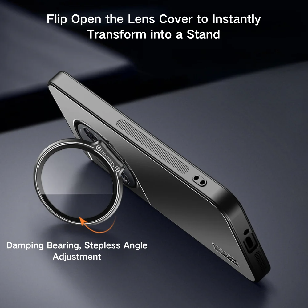 OnePlus 12R - Full Coverage Lens Stand Shockproof Protective Case - Image 6