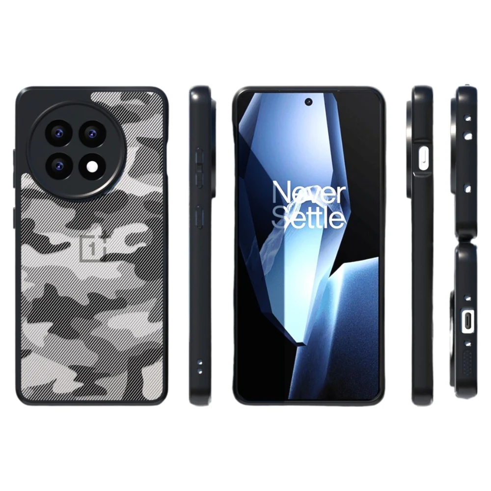 OnePlus 13R - Transparent Camouflage Shockproof Protective Case