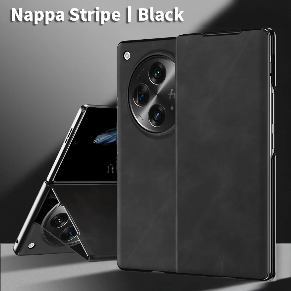 OPPO Find N3 (CPH2499, PHN110) - Minimalist Business Napa Texture Leather Phone Case - Image 2