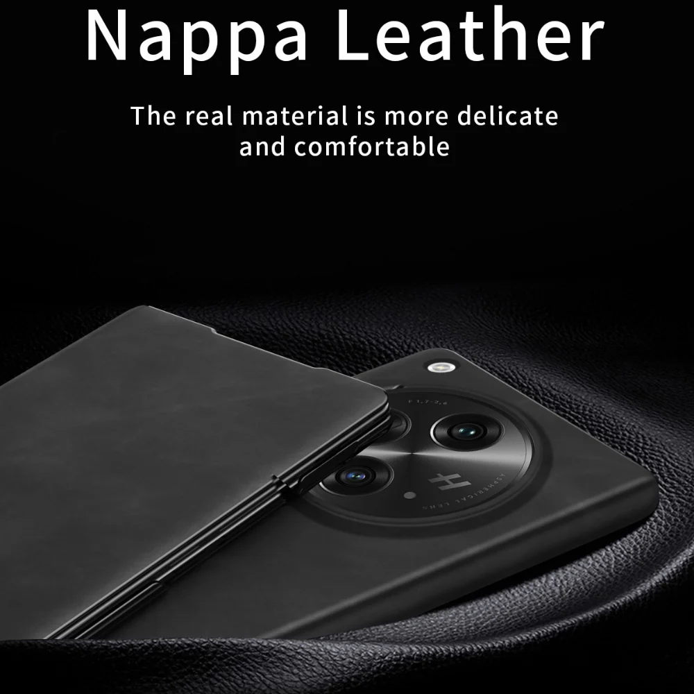 OPPO Find N3 (CPH2499, PHN110) - Minimalist Business Napa Texture Leather Phone Case - Image 5