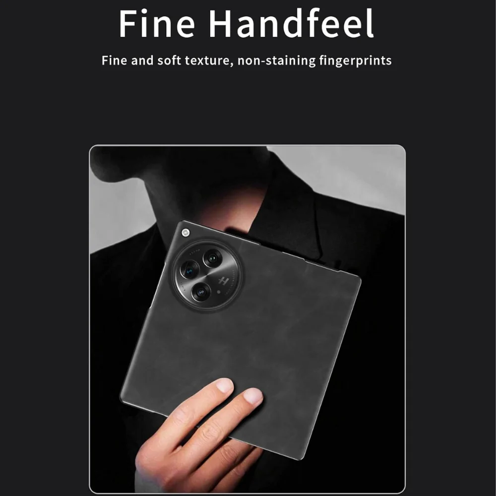 OPPO Find N3 (CPH2499, PHN110) - Minimalist Business Napa Texture Leather Phone Case - Image 6