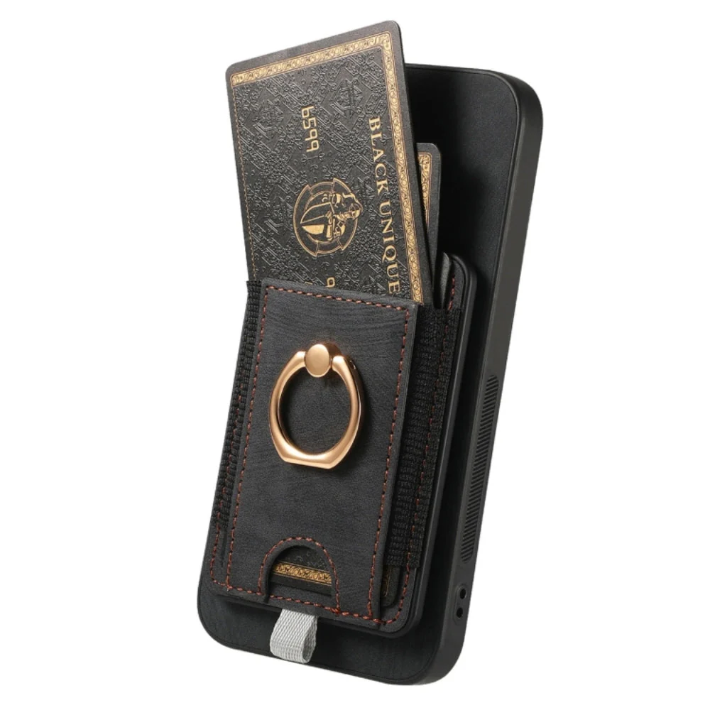 OPPO A38 4G/A18 4G - Retro Splitable Magnetic Card Bag Leather Phone Case - Image 4