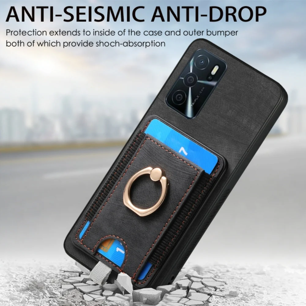 OPPO A38 4G/A18 4G - Retro Splitable Magnetic Card Bag Leather Phone Case - Image 6