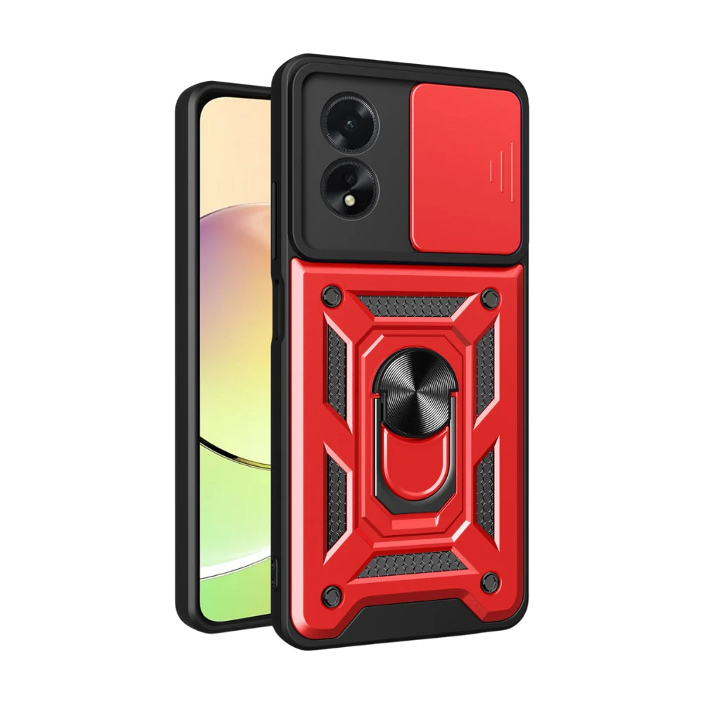 OPPO A38 4G/A18 4G - Shockproof Armour Heavy Duty Phone Case with Ring Holder & Camera Protection - Image 2