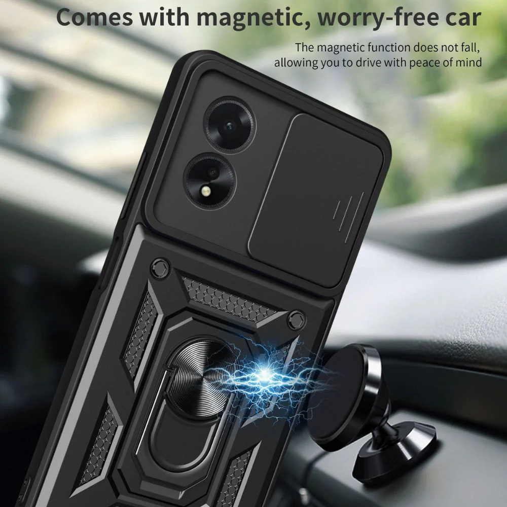 OPPO A38 4G/A18 4G - Shockproof Armour Heavy Duty Phone Case with Ring Holder & Camera Protection - Image 4