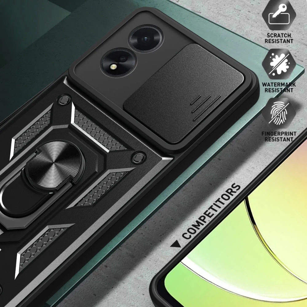 OPPO A38 4G/A18 4G - Shockproof Armour Heavy Duty Phone Case with Ring Holder & Camera Protection - Image 7