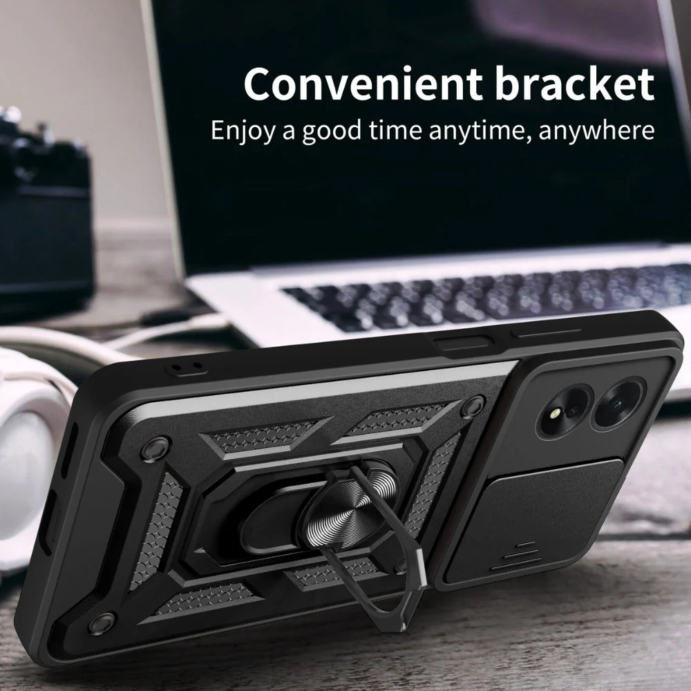 OPPO A38 4G/A18 4G - Shockproof Armour Heavy Duty Phone Case with Ring Holder & Camera Protection - Image 8