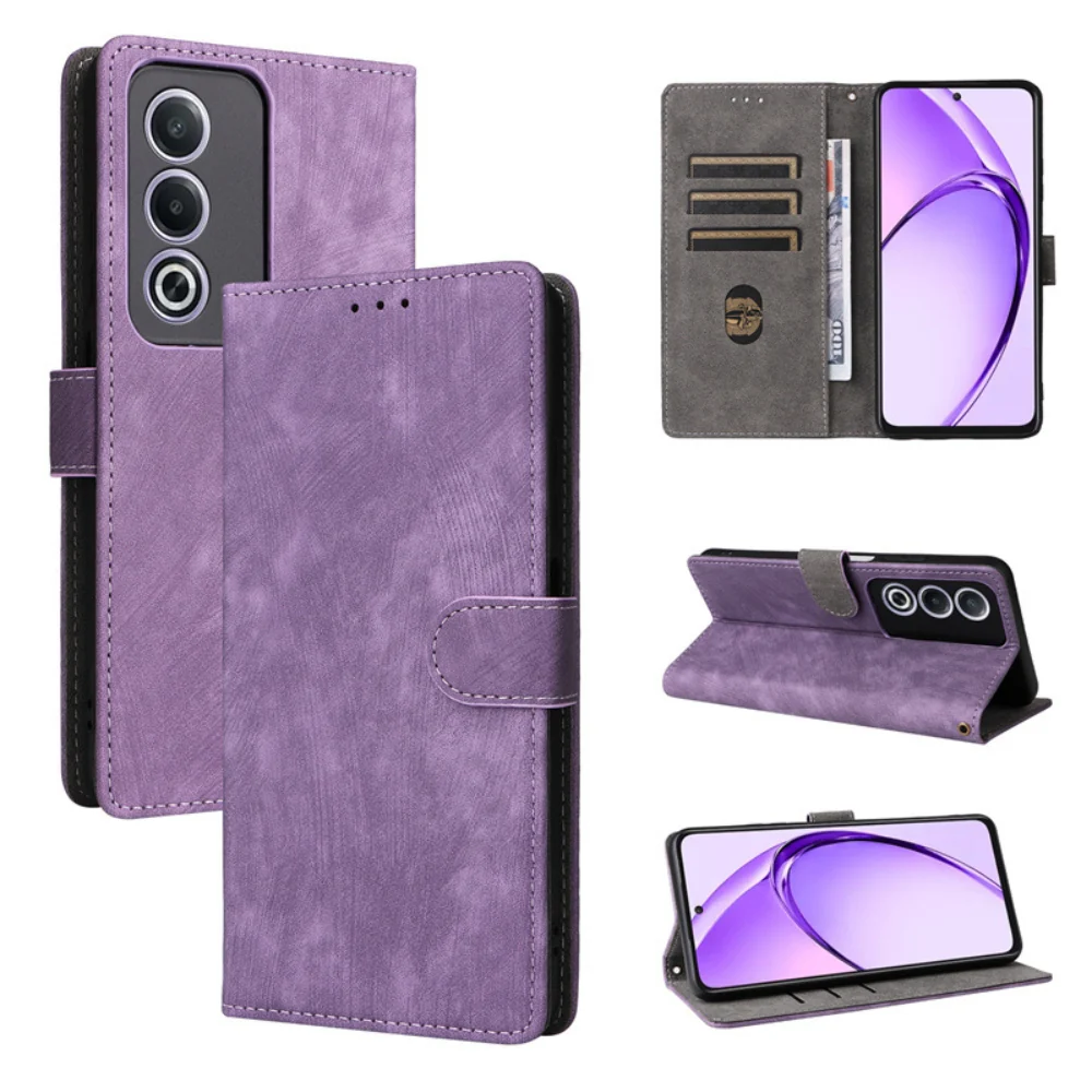 OPPO A80 5G - Skin Feel Solid Color Leather Phone Case - Image 5