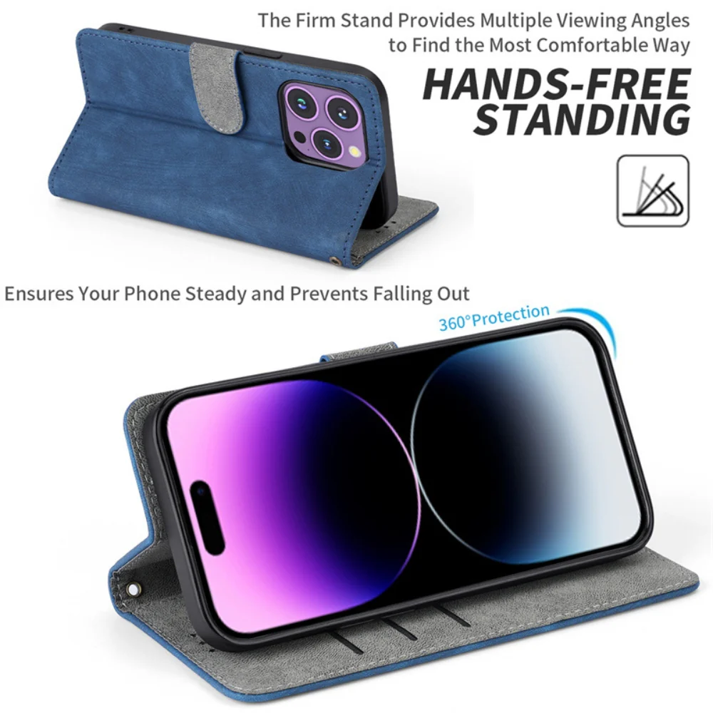 OPPO A80 5G - Skin Feel Solid Color Leather Phone Case - Image 9