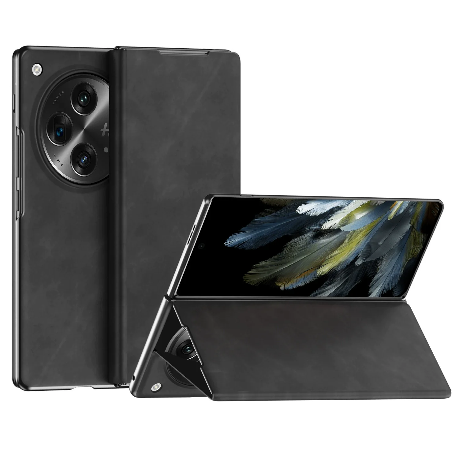 OPPO Find N3 (CPH2499, PHN110) - Minimalist Business Napa Texture Leather Phone Case