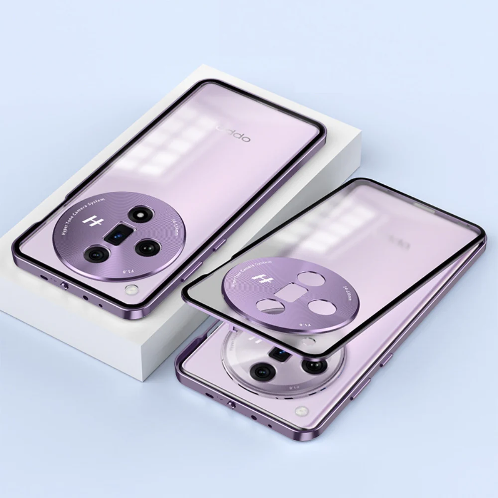 OPPO Find X7/Ultra - Metal Frame Frosted Magnetic Phone Case - Image 4