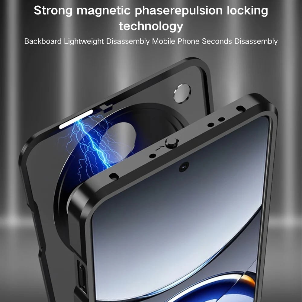 OPPO Find X7/Ultra - Metal Frame Frosted Magnetic Phone Case - Image 8