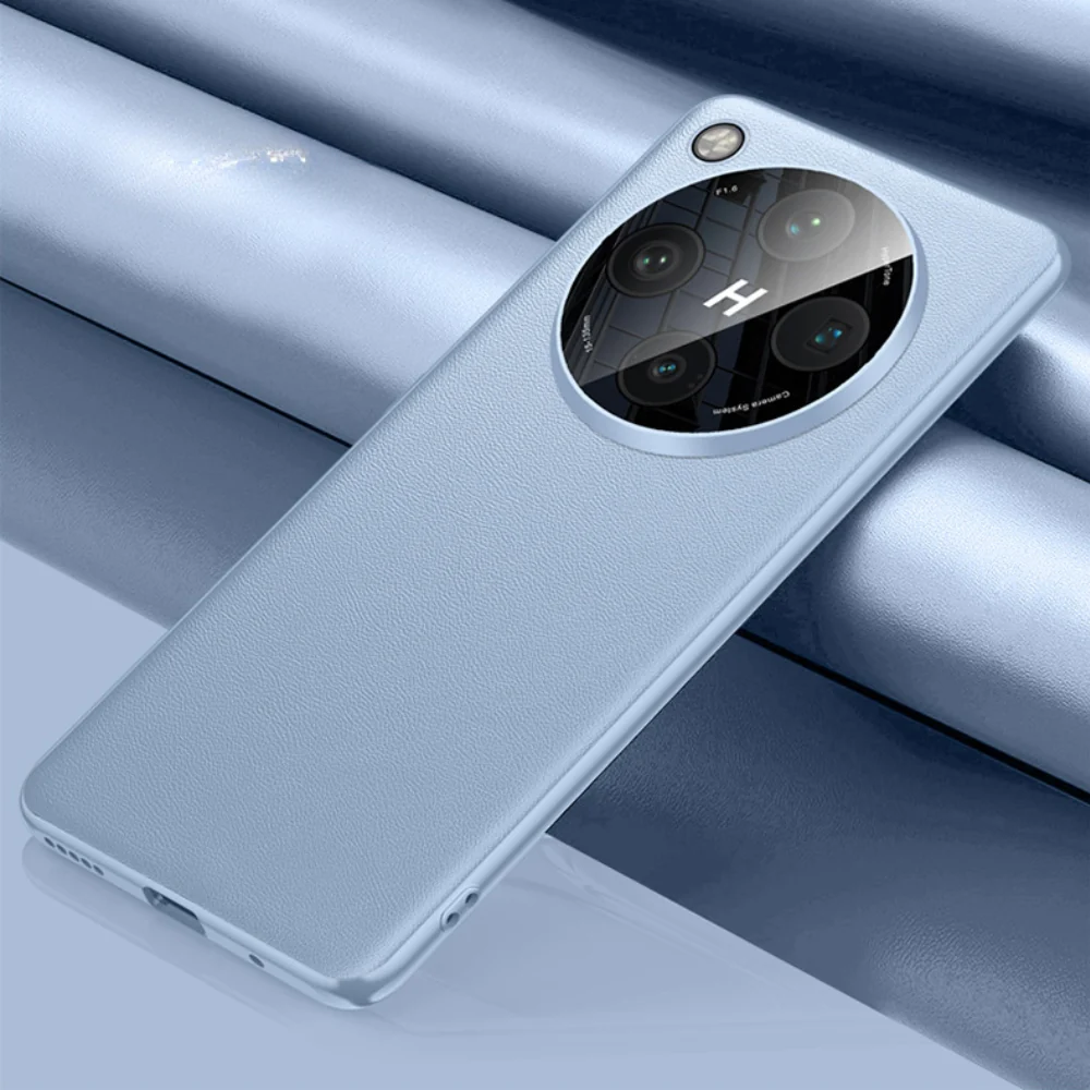 OPPO Find X8 Pro - Full Cover Solid Leather Silicone Shockproof Case with Camera Protection - Image 2